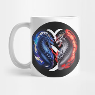 Dragons blue and red Mug